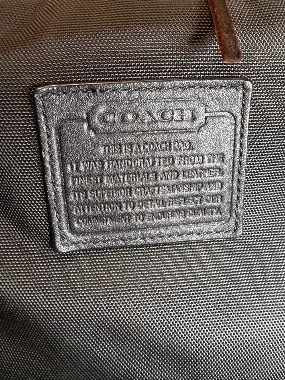 Vintage Coach Voyager F70574 Black Nylon & Leather Backpack Travel Rucksack